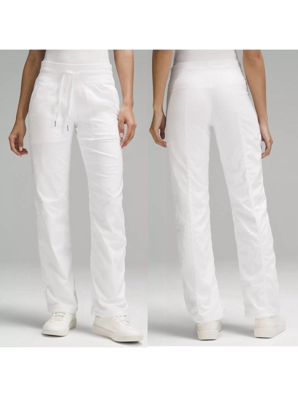 Lululemon White Dance Studio Pants Mid-Rise Athletic Athleisure Women’s Size 6